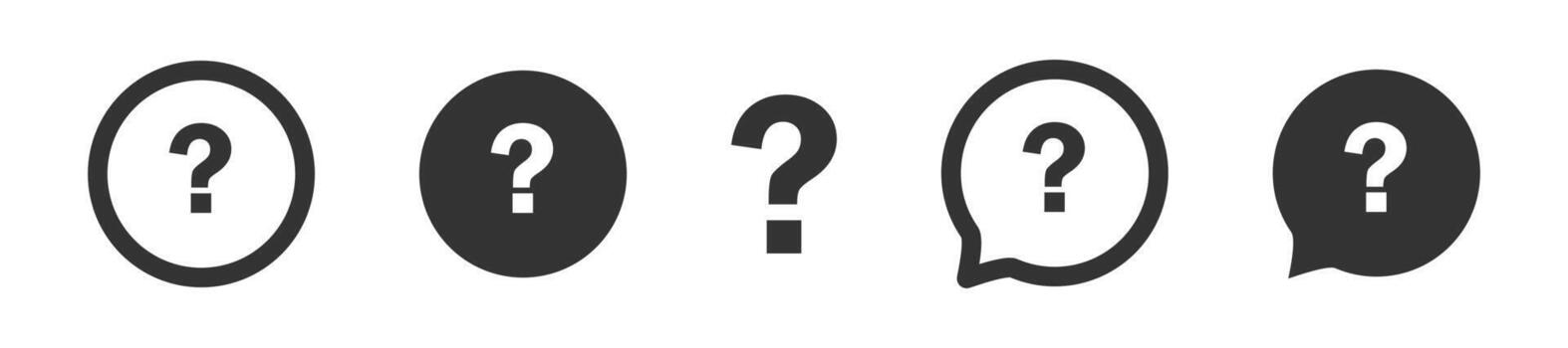 Question mark. Question mark icon set. Bubble question symbol. vector