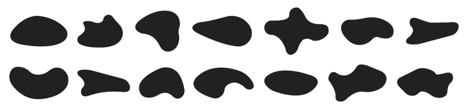 Abstract blotch shape. Liquid shape elements vector