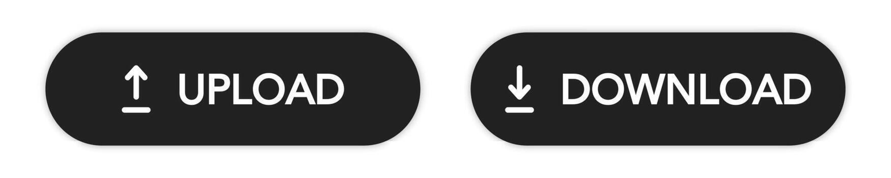 descargar y subir botón. web botones. vector