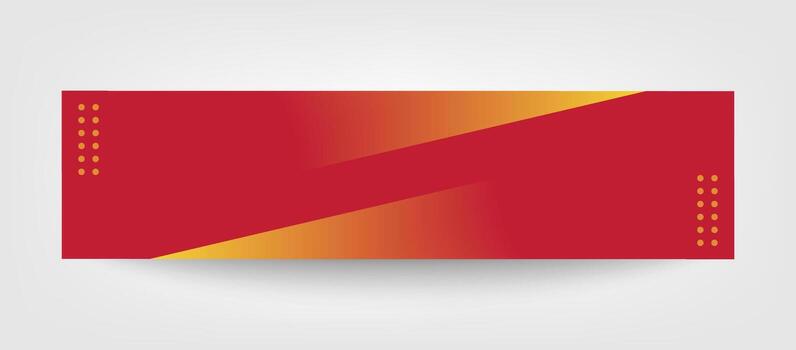 Red and Orange Gradient Horizontal Banner Background Design Template vector