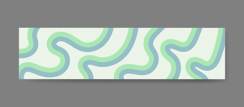 Modern Abstract Wavy Line Pattern Horizontal Banner Background Design vector