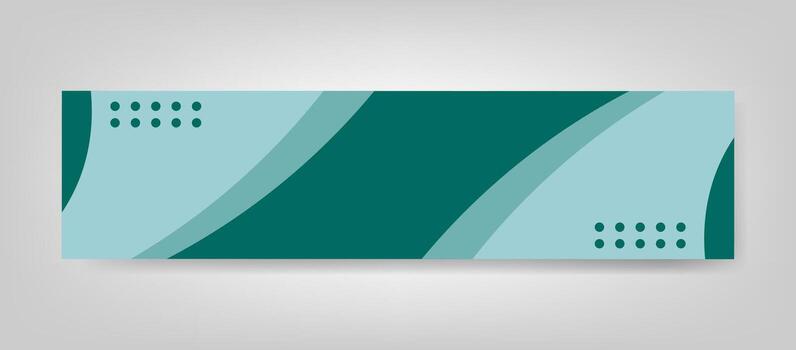 Modern Teal Abstract LinkedIn Banner Background with Curved Shapes and Minimal Design vector