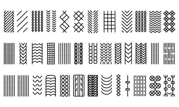 colección de resumen geométrico patrones en negro y blanco línea Arte vector