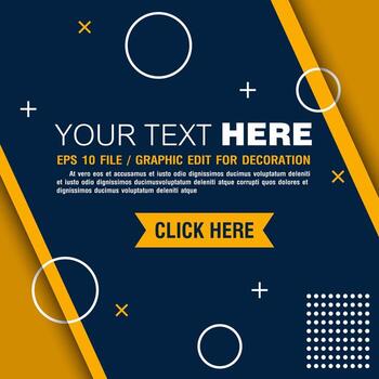 Modern Promotional Banner Template with Clickable Button vector