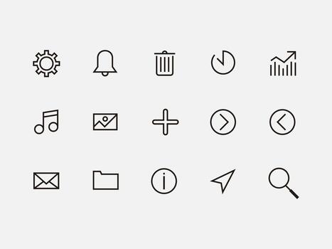 icon player set for design vector
