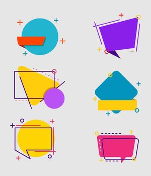 Speech box text for graphic design vector