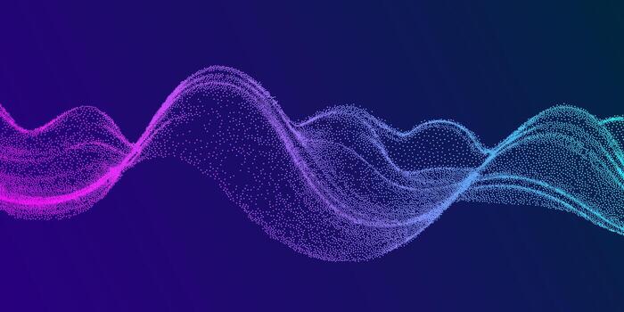 Gradient wave of points. Abstract background .Technology . Design element. vector