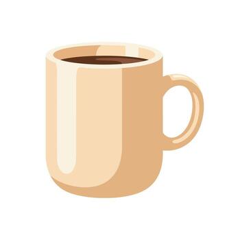 Morning coffee in a simple mug for daily routine and lifestyle design vector