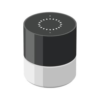 Modern smart speaker illustration for tech savvy home automation users vector
