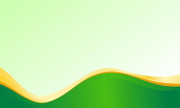 Modern Abstract Background with Flowing Green Gradient and Elegant Gold Curve vector