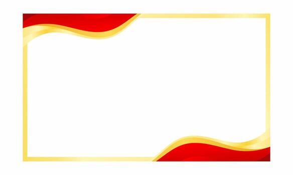 Red And Gold Frame Background For Elegant Event Invitation Template vector
