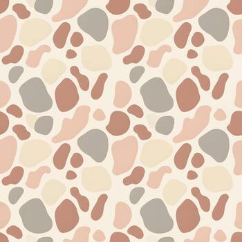 suave pastel colores resumen sin costura modelo fondo, un moderno embaldosado diseño presentando orgánico irregular formas en apagado terroso tonos para textiles o digital papel vector