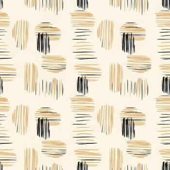 moderno sin costura embaldosado modelo con resumen dibujado a mano cepillo golpes y geométrico circulo formas para contemporáneo textil diseño vector