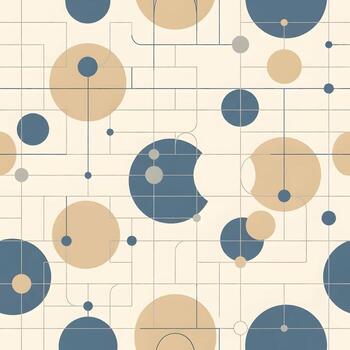 sin costura geométrico modelo moderno embaldosado diseño con círculos y líneas vector