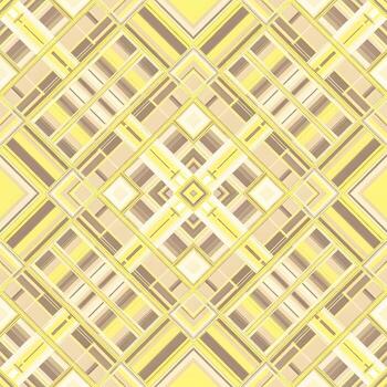 A vibrant geometric seamless pattern, dynamically tiled with intersecting diagonal lines and squares, presented in a warm, inviting color palette for modern backgrounds vector