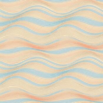 Seamless Wave Pattern for Tiled Designs A Repeating Artistic Composition vector