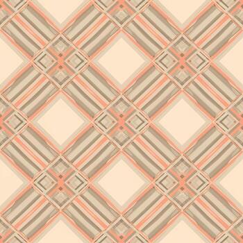 Seamless tiled geometric pattern in shades of peach and beige, a versatile and elegant design for various applications vector