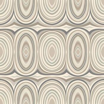 Seamless Pattern with Tiled Oval Shapes in Neutral Tones - Geometric Design vector