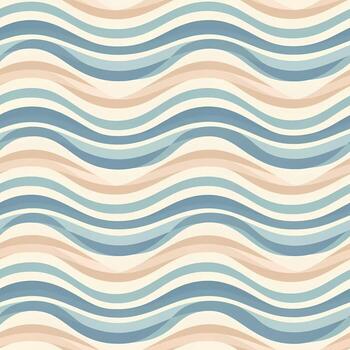 Soft pastel wavy lines forming an abstract seamless pattern, a beautifully tiled and flowing graphic for continuous backgrounds vector