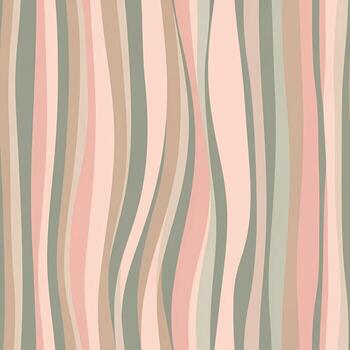 Elegant Wavy Vertical Stripes Seamless Pattern Tiled Design in Muted Pastel Tones. Abstract Flowing Lines Background Texture for Modern Art Graphics vector