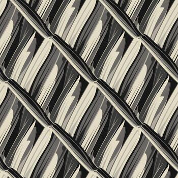 Monochrome Seamless Pattern Tiled Abstract Diagonal Strokes for Modern Designs vector