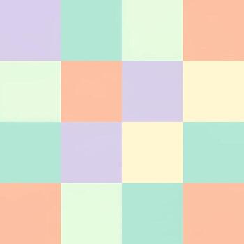 Soft pastel checkerboard background with a seamless geometric grid pattern, featuring light-colored squares for abstract design and tranquil aesthetics vector