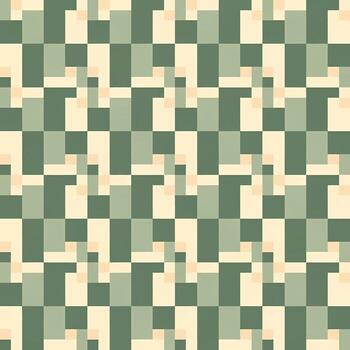 resumen sin costura geométrico modelo con enclavamiento rectangular bloques en un apagado retro color paleta, un versátil antecedentes vector