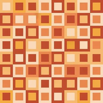 Geometric Pattern A Warm and Inviting Arrangement of Square Shapes in Varying Shades of Orange vector