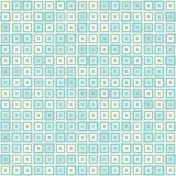 Geometric Pattern Repeating Squares in Pale Blue and Cream vector