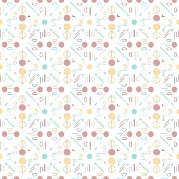 sin costura geométrico modelo con pastel formas y líneas para creativo diseño proyectos vector