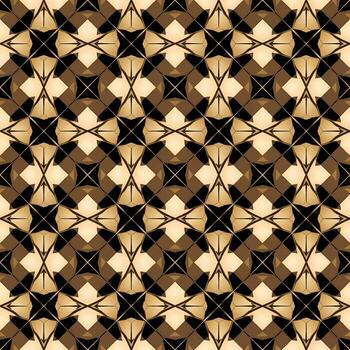 elegante geométrico modelo en marrón tonos un sin costura, resumen diseño para antecedentes y texturas vector