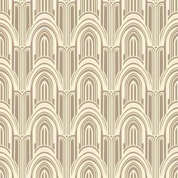 elegante repetitivo modelo arco sin costura diseño en neutral tonos vector