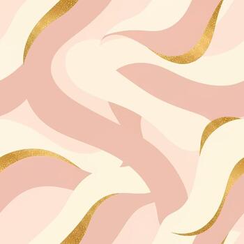 Abstract Swirls of Pastel and Gold A Modern Pattern for Design Projects vector
