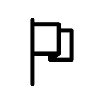 A line-style icon of a flag, symbolizing marking, reporting, or status. vector