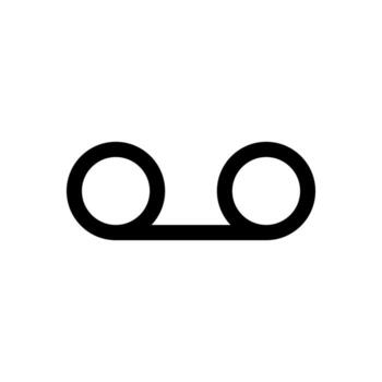 A line-style icon of a microphone and cassette tape, symbolizing audio recording. vector