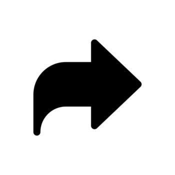 A solid-style icon of an arrow pointing out, symbolizing log out, exit, or share. vector