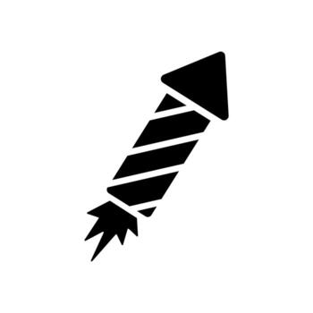 A line style icon of a firework rocket ready for launch. vector