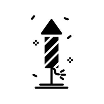 Line style icon of a firework rocket ready to explode. vector