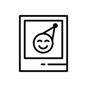 A solid style icon of a picture frame, symbolizing visual display or memories. vector