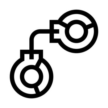 A line style icon of a camera, symbolizing surveillance, monitoring, or security system. vector