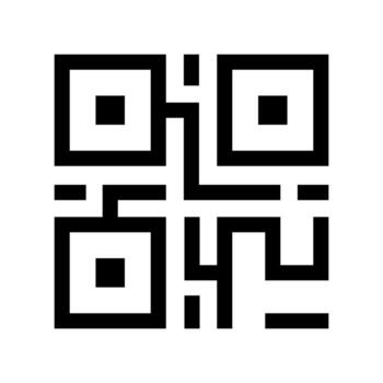 un línea estilo icono de un qr código siendo escaneado, simbolizando digital seguridad o acceso código. vector