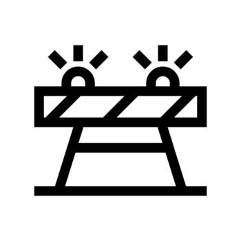 un línea estilo icono de un la carretera cono, simbolizando advertencia, precaución, o temporal cierre. vector