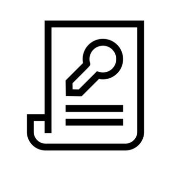 A line style icon of a keyhole, symbolizing lock mechanism or access point. vector