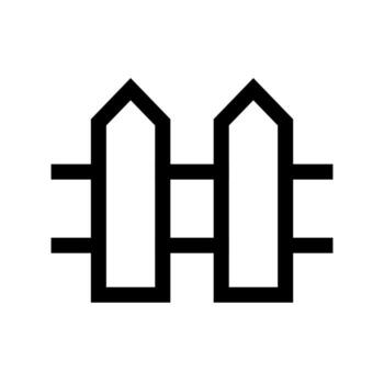 A line style icon of a barrier, symbolizing boundary, separation, or restricted area. vector