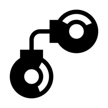 A solid style icon of a camera, symbolizing surveillance, monitoring, or security system. vector