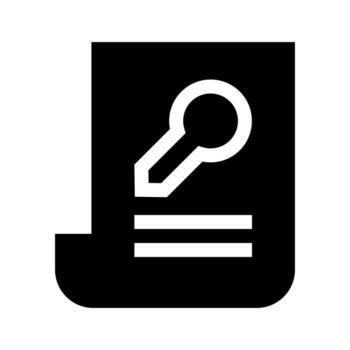 A solid style icon of a keyhole, symbolizing lock mechanism or access point. vector