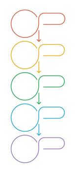 Successful blogging infographic template. Digital content making. Social media. Data visualization with 5 steps. Empty process design. Editable blank options info graphics vector