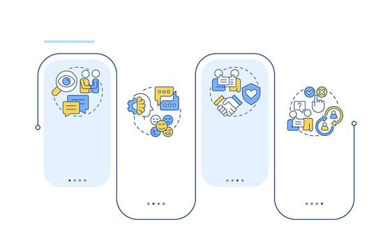 Digital interaction icons for communication vector