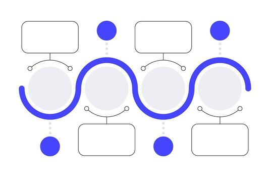 Artificial intelligence infographic template. AI services integration in business. Data visualization with 4 steps. Empty process design. Editable blank options info graphics vector