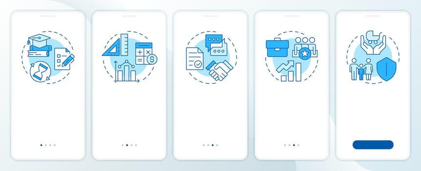 Mobile app design illustrations for business vector